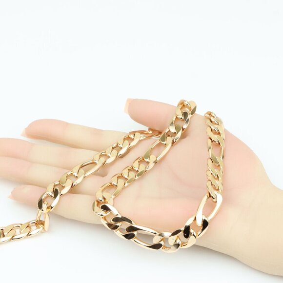 Bold Rose Gold Chain Necklace in High-Polish Finish, XPNL0345 - Picture 4 of 11